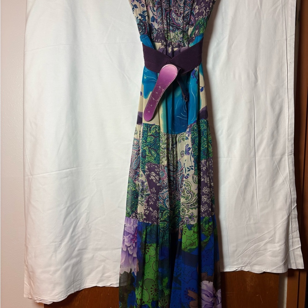 Sugarlips Purple and Blue Floral Maxi Dress